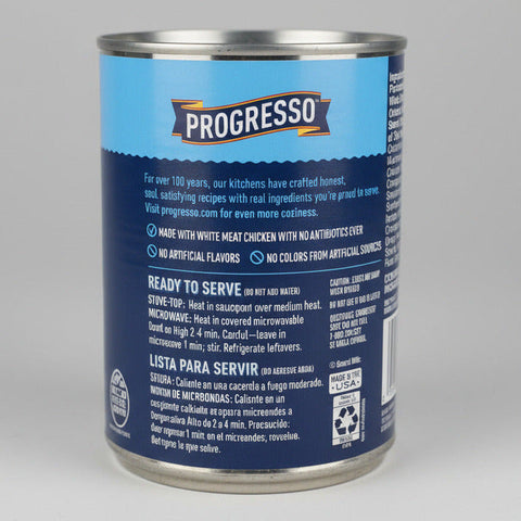 10 Cans of Progresso Traditional Creamy Chicken & Mushroom with Barley Soup, 18.5 oz