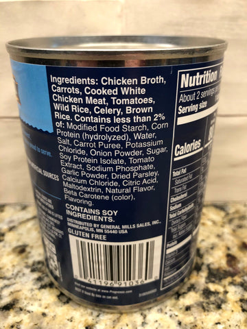 10 Cans of Progresso Traditional Chicken and Wild Rice Soup, 19 oz