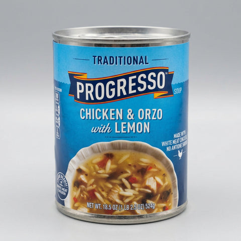 10 Cans of Progresso Traditional Chicken & Orzo with Lemon Soup, 18.5 oz