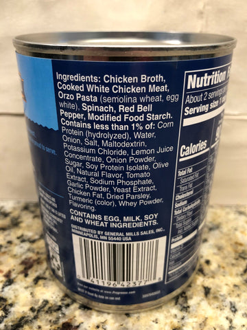 Progresso Traditional Chicken & Orzo with Lemon Soup, 18.5 oz Cans