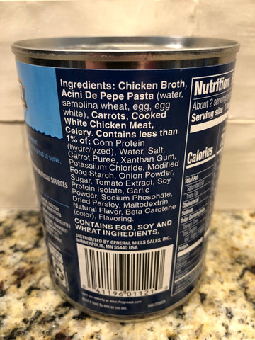 10 Cans of Progresso Traditional Homestyle Chicken w Vegetables Pearl Pasta Soup, 19 oz
