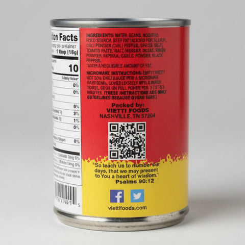 6 CANS Vietti Hot Dog Chili Sauce Original Recipe 10 oz Can Hamburger