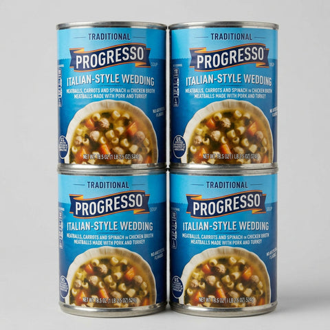 4 Cans of Progresso Traditional Italian Style Wedding Soup, 19 oz