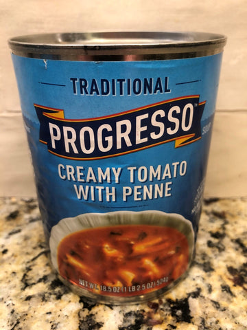 4 Cans of Progresso Traditional Creamy Tomato With Penne Soup, 18.5 oz