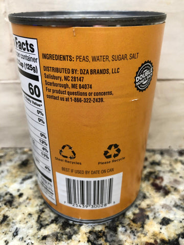 6 Cans of Cha Ching Sweet Green Peas, 15 oz