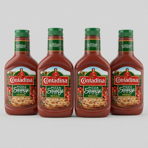4 Bottles of Contadina Pizza Squeeze Original Sauce, 15 oz