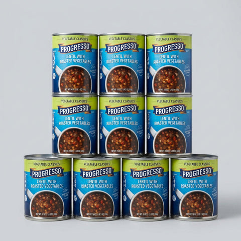 10 Cans of Progresso Vegetable Classics Lentil w Roasted Vegetables Soup, 19 oz