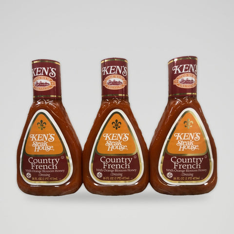 3 Bottles of Ken's Country French w Orange Blossom Honey Salad Dressing, 16 oz