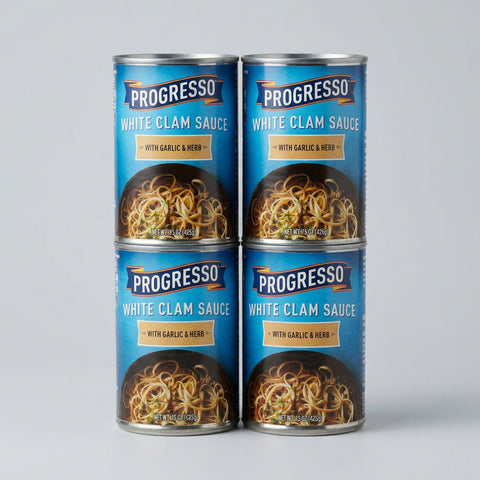 4 Cans of Progresso White Clam Sauce With Garlic & Herb, 15 oz