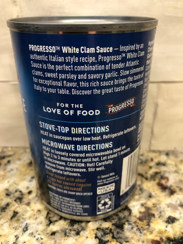4 Cans of Progresso White Clam Sauce With Garlic & Herb, 15 oz