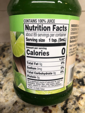 Great Value Lime 100% Juice, 15 oz