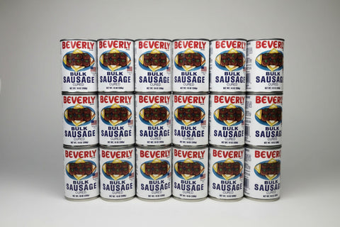 18 Cans Beverly Bulk Sausage Cured 10 oz Can breakfast eggs grits