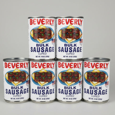 6 Cans Beverly Bulk Sausage Cured 10 oz Can breakfast eggs grits