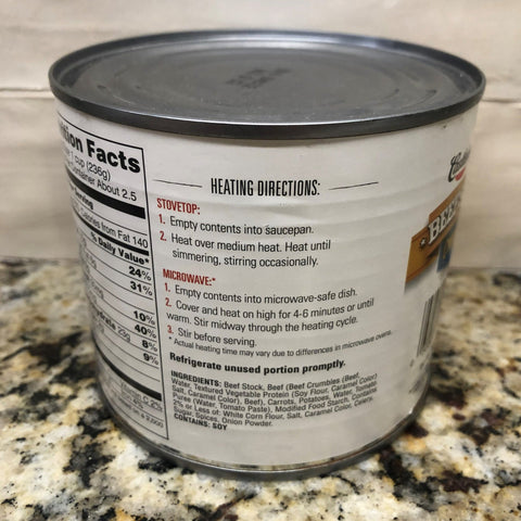 4 CANS Castleberry's Chunky Beef Stew 20 oz Can Soup Hash