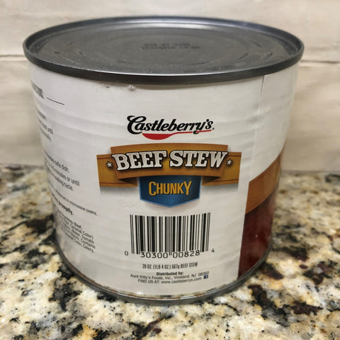 4 CANS Castleberry's Chunky Beef Stew 20 oz Can Soup Hash
