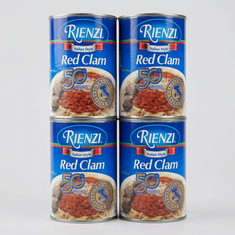 4 Cans of Rienzi Red Clam Italian Style Pasta Sauce, 15 oz