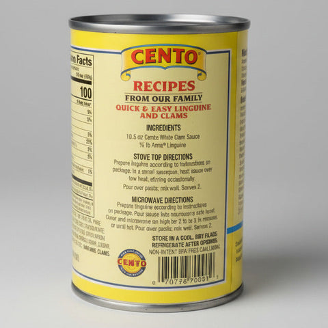 4 CANS Cento White Clam Pasta Sauce 10.5 oz Soup Linguine Spaghetti