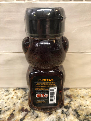8 Bottles of Hive Five Premium Blended Honey Syrup Squeeze Bear, 8 oz