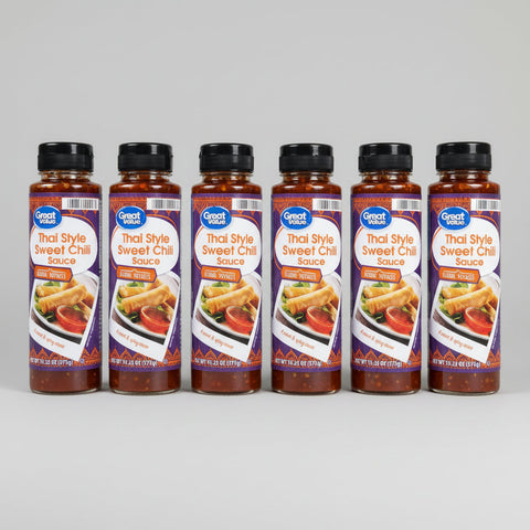 6 BOTTLES Great Value Thai Style Sweet Chili Sauce 13.25 oz Eggroll Dip BBQ