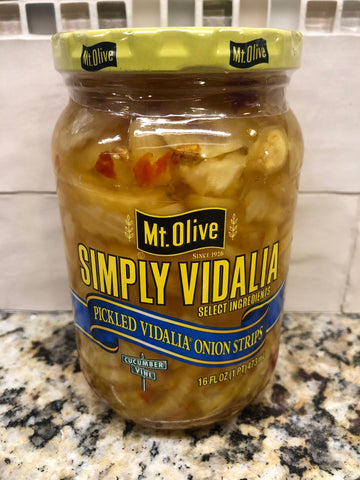 3 Jars of Mount Olive Simply Vidalia Onion Strips, 16 oz