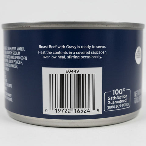 6 CANS Clover Valley Roast Beef with Gravy 12oz Cooked Ready to Eat Meat