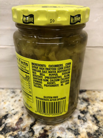 6 Jars of Mount Olive Sweet Salad Cubes, 8 oz