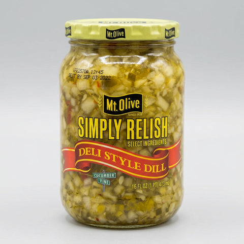 Mount Olive Simply Relish Deli Style Dill Pickle Relish, 16 oz