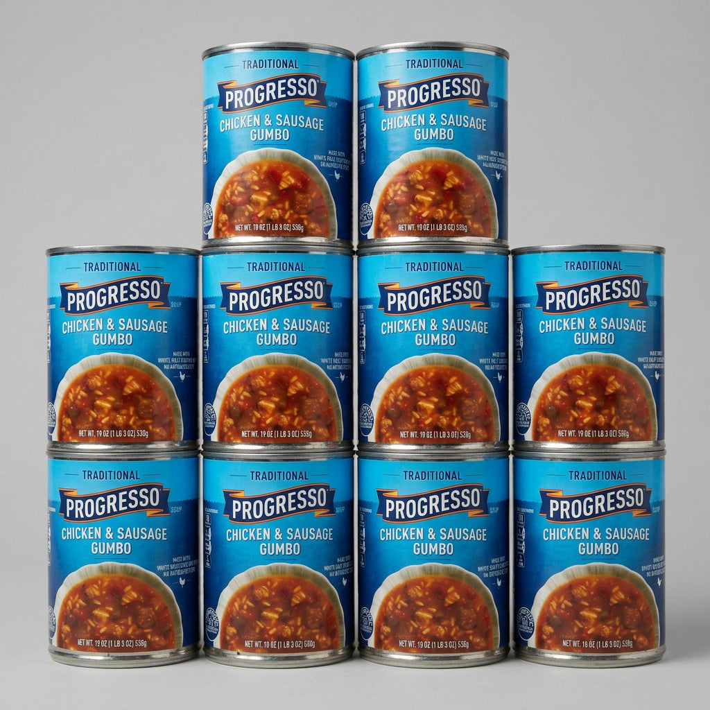 Progresso Traditional Chicken and Sausage Gumbo Soup, 19 oz Cans