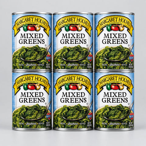 6 Cans of Margaret Holmes Southern Style Mixed Greens, 14.5 oz