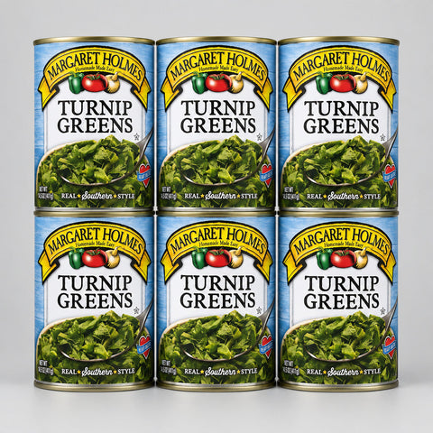 6 Cans of Margaret Holmes Southern Style Turnip Greens, 14.5 oz
