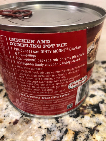 4 Cans of Dinty Moore Chicken and Dumplings, 20 oz