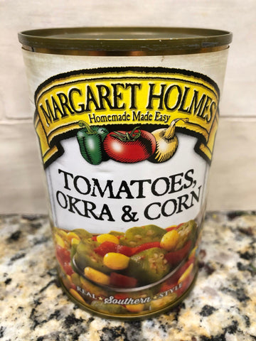 6 Cans of Margaret Holmes Southern Style Tomatoes, Okra and Corn, 14.5 oz