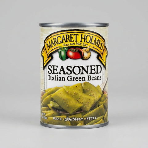 6 Cans of Margaret Holmes Southern Style Seasoned Italian Green Beans, 14.5 oz