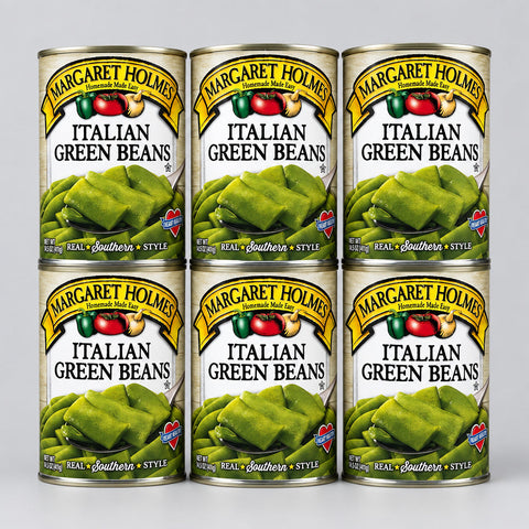 6 Cans of Margaret Holmes Southern Style Italian Green Beans, 14.5 oz