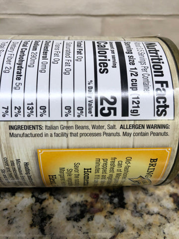 6 Cans of Margaret Holmes Southern Style Italian Green Beans, 14.5 oz