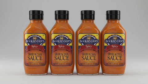 FOUR BOTTLES Bookbinder's Spicy Sriracha Sauce 9 Oz creamy chili special
