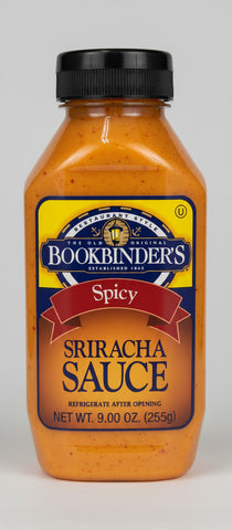 FOUR BOTTLES Bookbinder's Spicy Sriracha Sauce 9 Oz creamy chili special