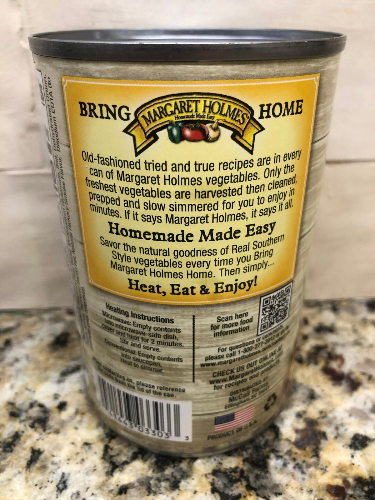 6 Cans of Margaret Holmes Southern Style Seasoned Blackeye Peas, 15 oz