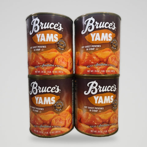 4 Cans of Bruce's Yams Cut Sweet Potatoes In Syrup, 29 oz