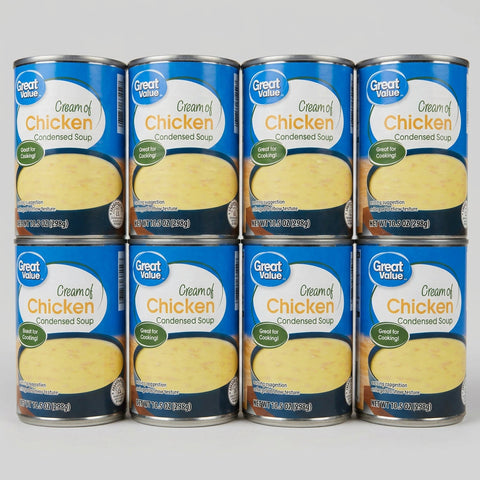 8 Cans of Great Value Condensed Cream Of Chicken Soup, 10.5 oz