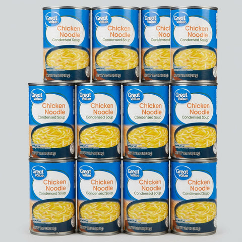 8 Cans of Great Value Condensed Chicken Noodle Soup, 10.5 oz