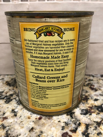 4 Cans of Margaret Holmes Southern Style Seasoned Collard Greens, 27 oz