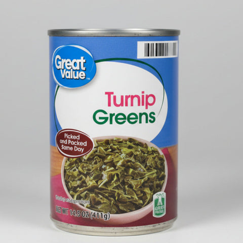 6 CANS Great Value Turnip Greens 14 oz Can Chili Soup Stew