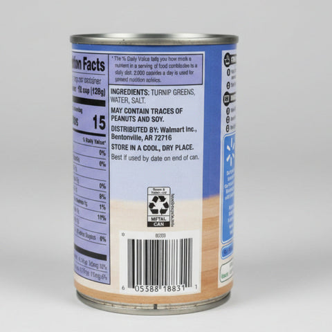 6 CANS Great Value Turnip Greens 14 oz Can Chili Soup Stew