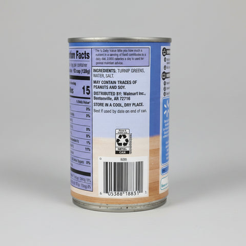 6 CANS Great Value Turnip Greens 14 oz Can Chili Soup Stew