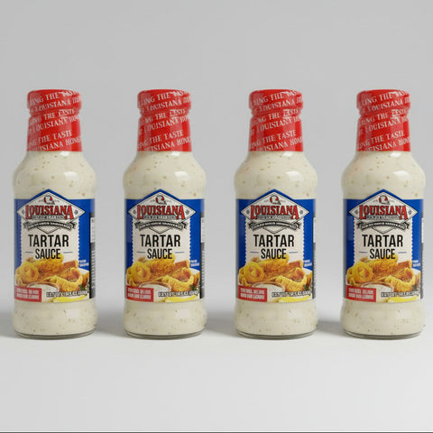 FOUR BOTTLES Louisiana Fish Fry Tartar Sauce 10.5 Oz shrimp seafood crab clam