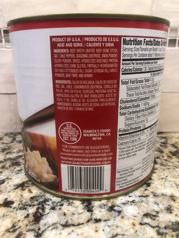 2 Cans of Juanita's Menudo Soup, 5 lb 14 oz