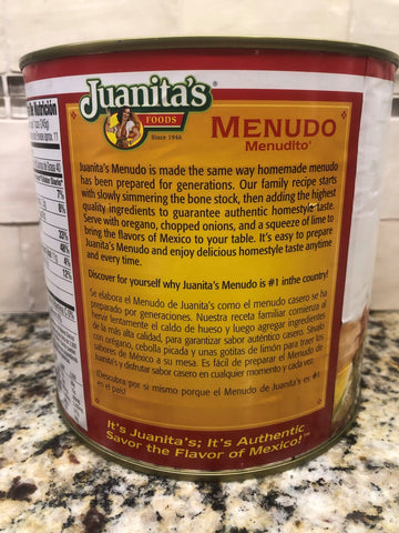 2 Cans of Juanita's Menudo Soup, 5 lb 14 oz