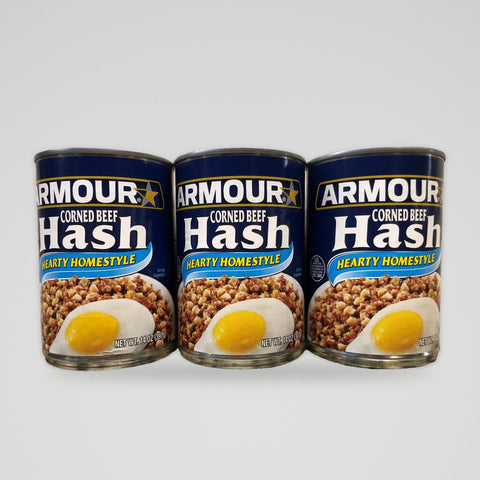 3 Cans of Armour Hearty Homestyle Corned Beef Hash Sandwich Meat, 14 oz