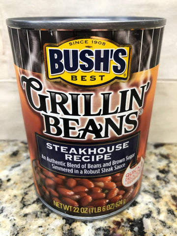 4 Cans of Bush's Grillin' Baked Beans Steakhouse Recipe, 22 oz